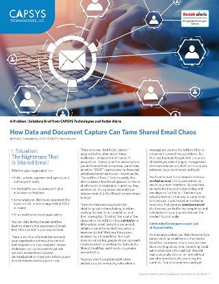 How Data and Document Capture Can Tame Shared Email Chaos