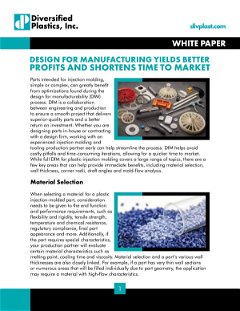 Design for Manufacturing Yields Better Profits and Shortens Time to Market