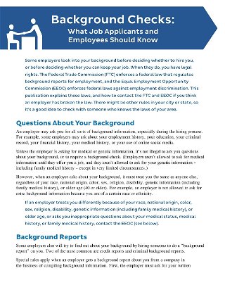 Background Checks: What Job Applicants and Employees Should Know