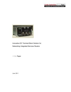 Innovative DC Terminal Block Solution for Networking Integrated Services Routers