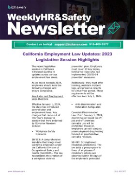 California Employment Law Updates: 2023 Legislative Session Highlights