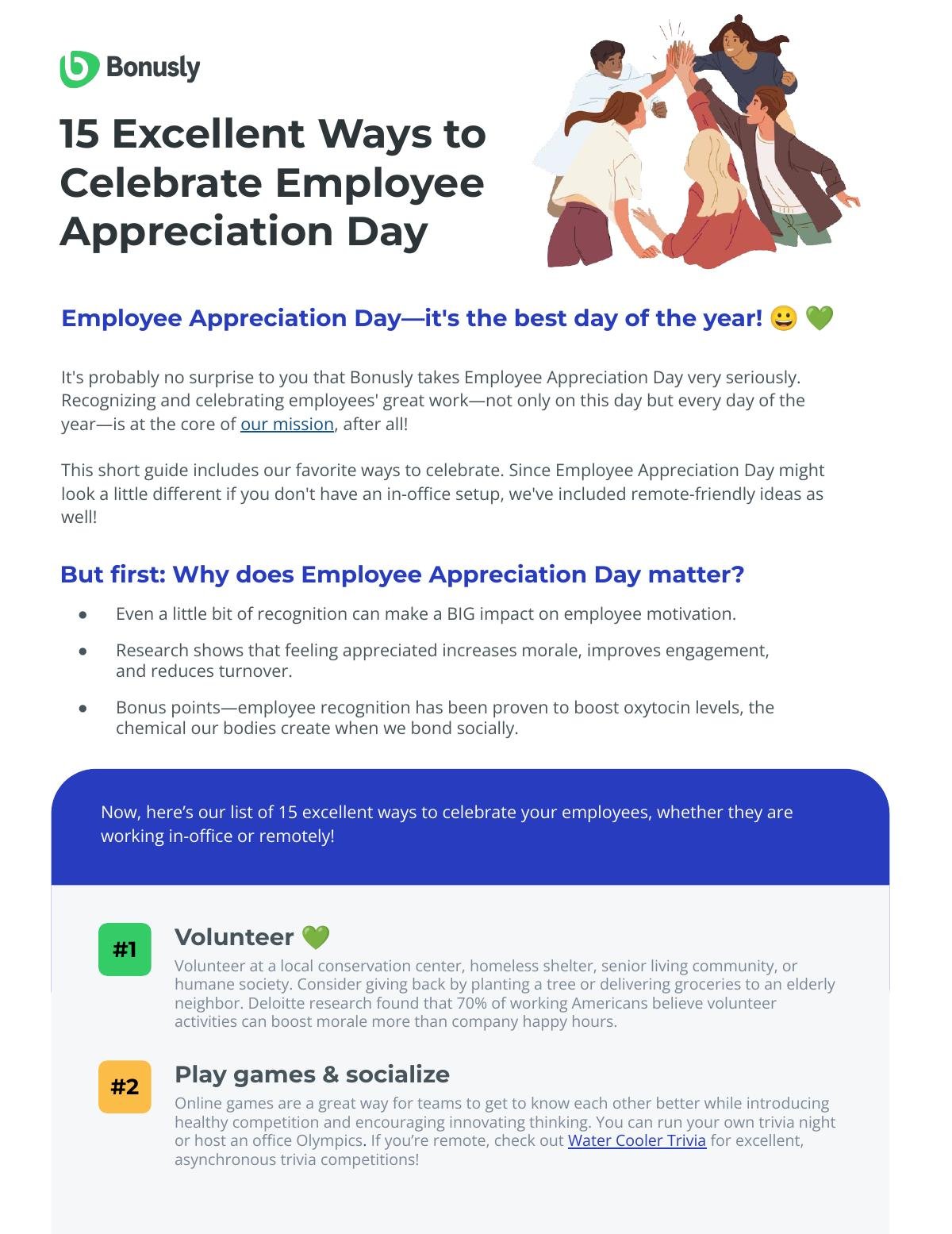 15 Ways to Celebrate Employee Appreciation Day This March