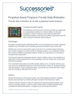 Perpetual Award Programs Provide Daily Motivation