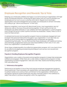 Employee Recognition and Rewards: Tips & Tricks