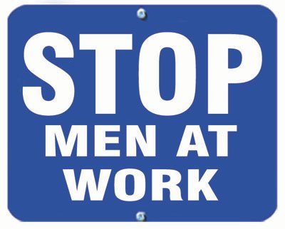 Stop Men At Work (Blue)