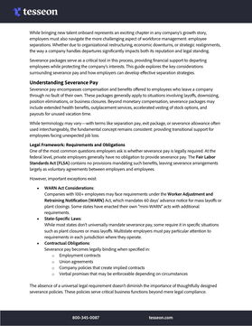 Employer's Guide to Severance Pay