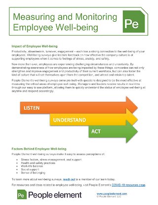 Measuring & Monitoring Employee Well-being