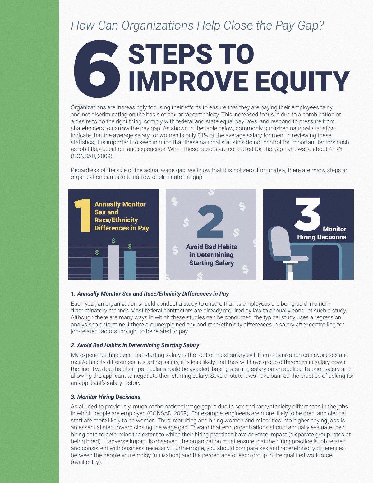Six Steps to Improve Equity