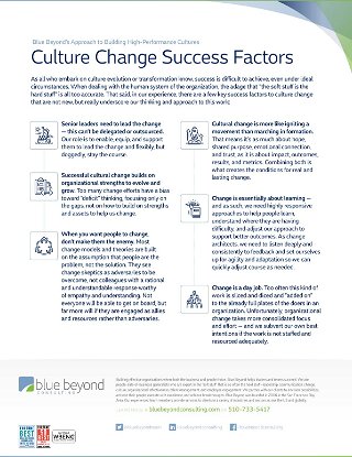 Building a High-Performance Culture