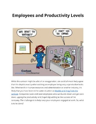 Employees and Productivity Levels