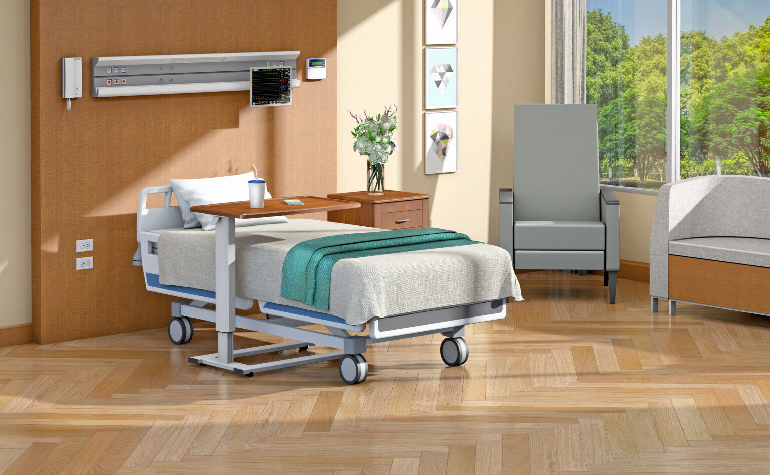 MedViron 32” Overbed Table