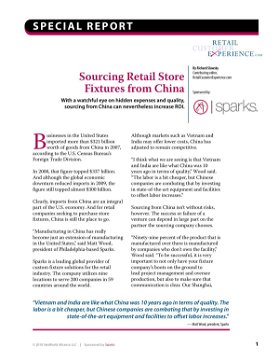 Sourcing Retail Store Fixtures from China