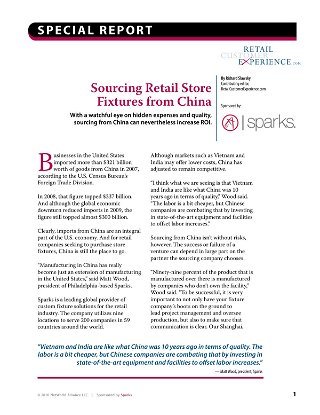 Sourcing Retail Store Fixtures from China