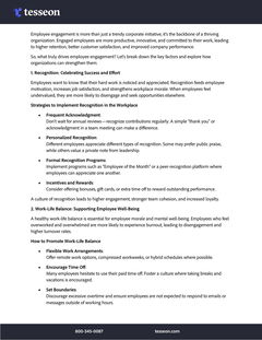 Top Drivers of Employee Engagement