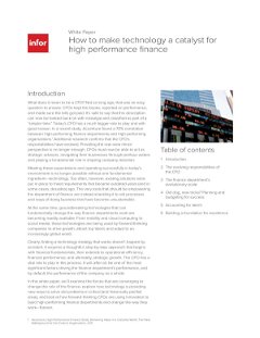 Successful strategies to make technology a catalyst for high performance finance