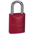 Master Lock 6835KARED - High Visibility Aluminum Padlock KA Red