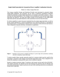 Single-Ended Equivalents for Symmetrical Power Combination Networks