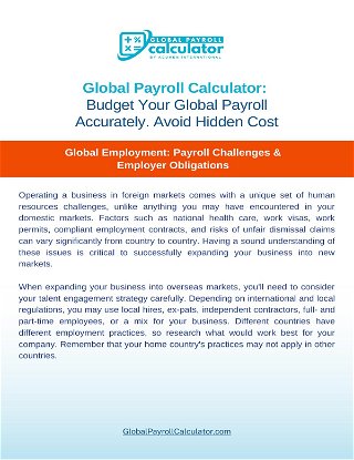 Global Payroll Calculator: Budget Your Payroll Accurately