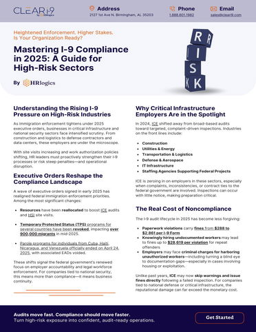 Mastering I‑9 Compliance in 2025: A Guide for High-Risk Sectors