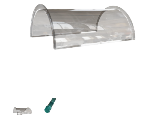 Clear Straight Tunnel Slide