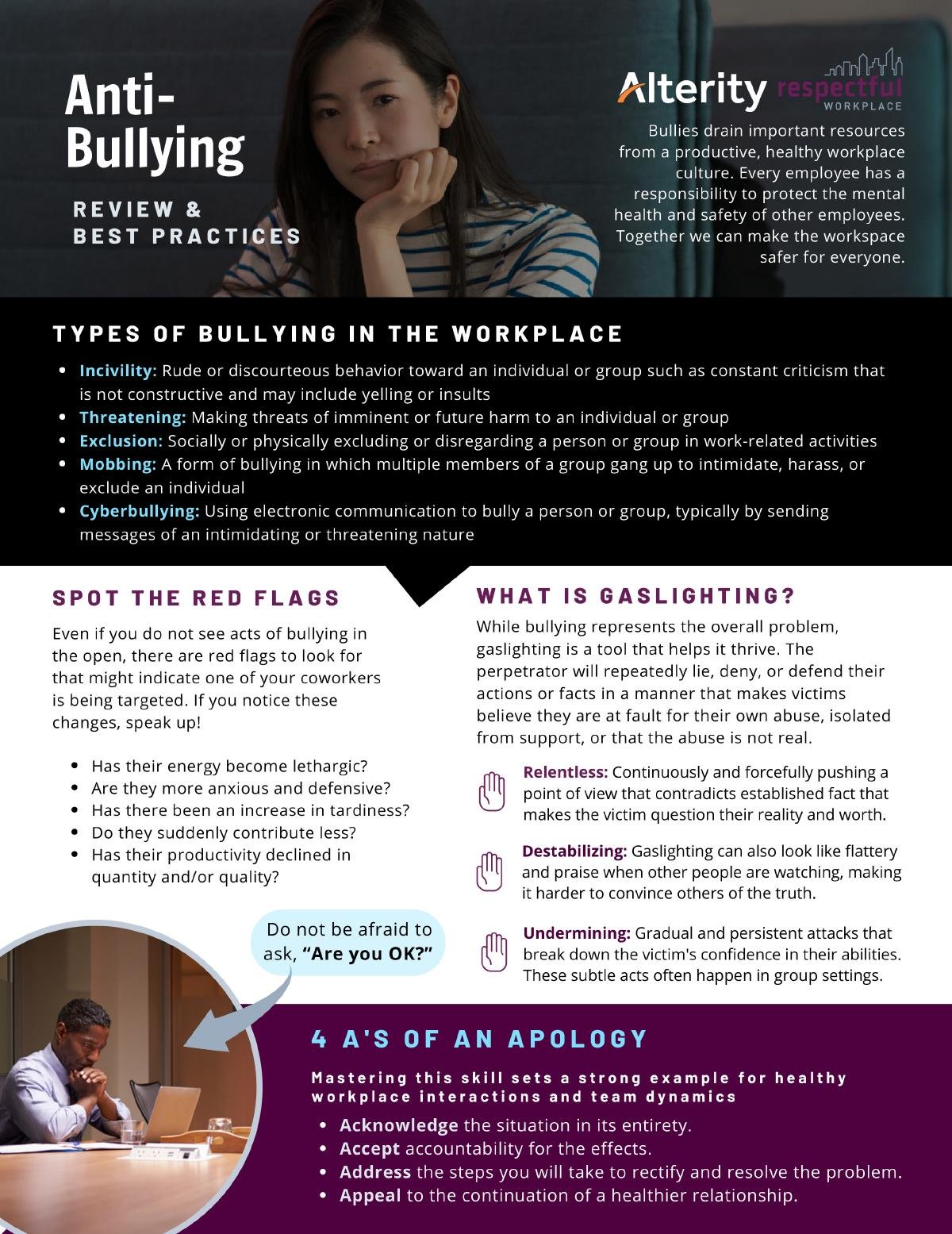 Anti-Bullying Review and Best Practices Handout