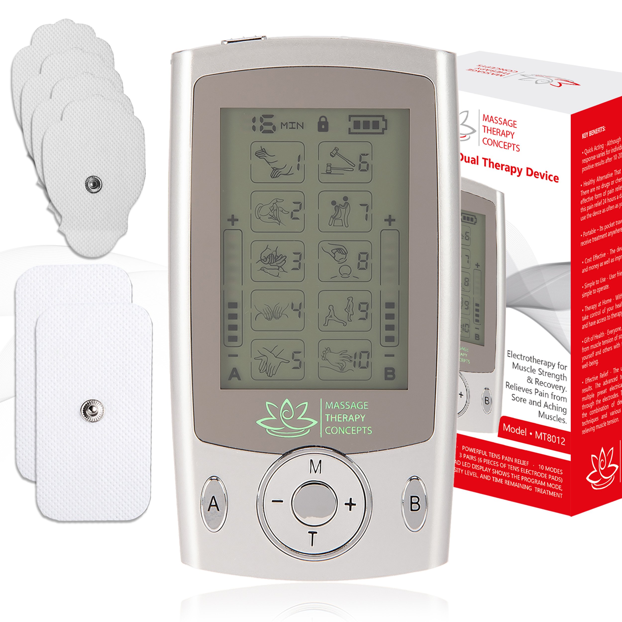 Massage Therapy Concepts TENS Dual Channel Device with 10 Settings