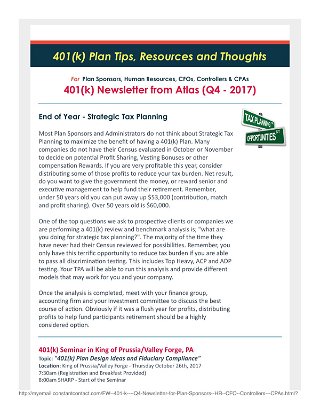 Atlas 401(k) Newsletter Q4 2017