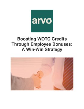 Boosting WOTC Credits Through Employee Bonuses: A Win-Win Strategy