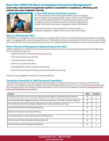 Does Your HRIS Fall Short on Employee Document Management?