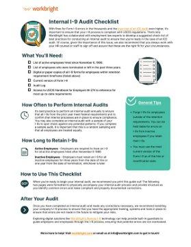 I-9 Audit Checklist