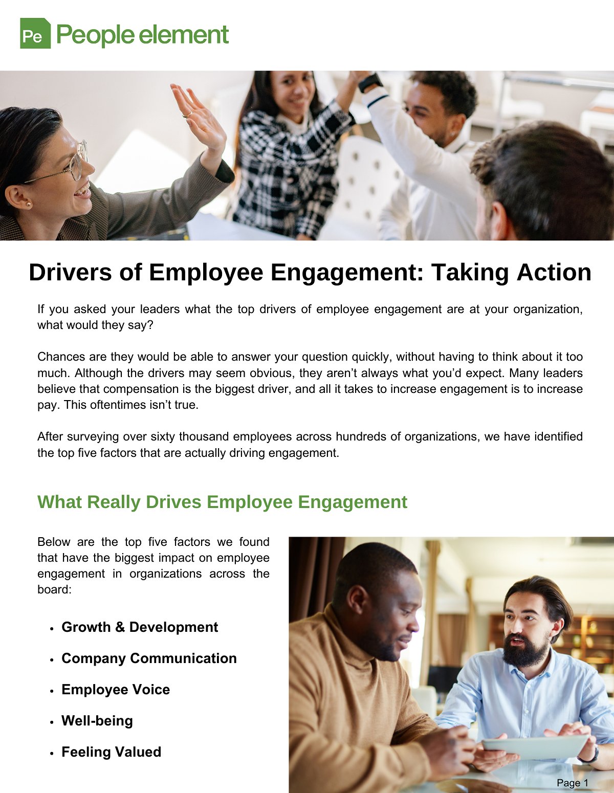 Top 5 Drivers of Employee Engagement