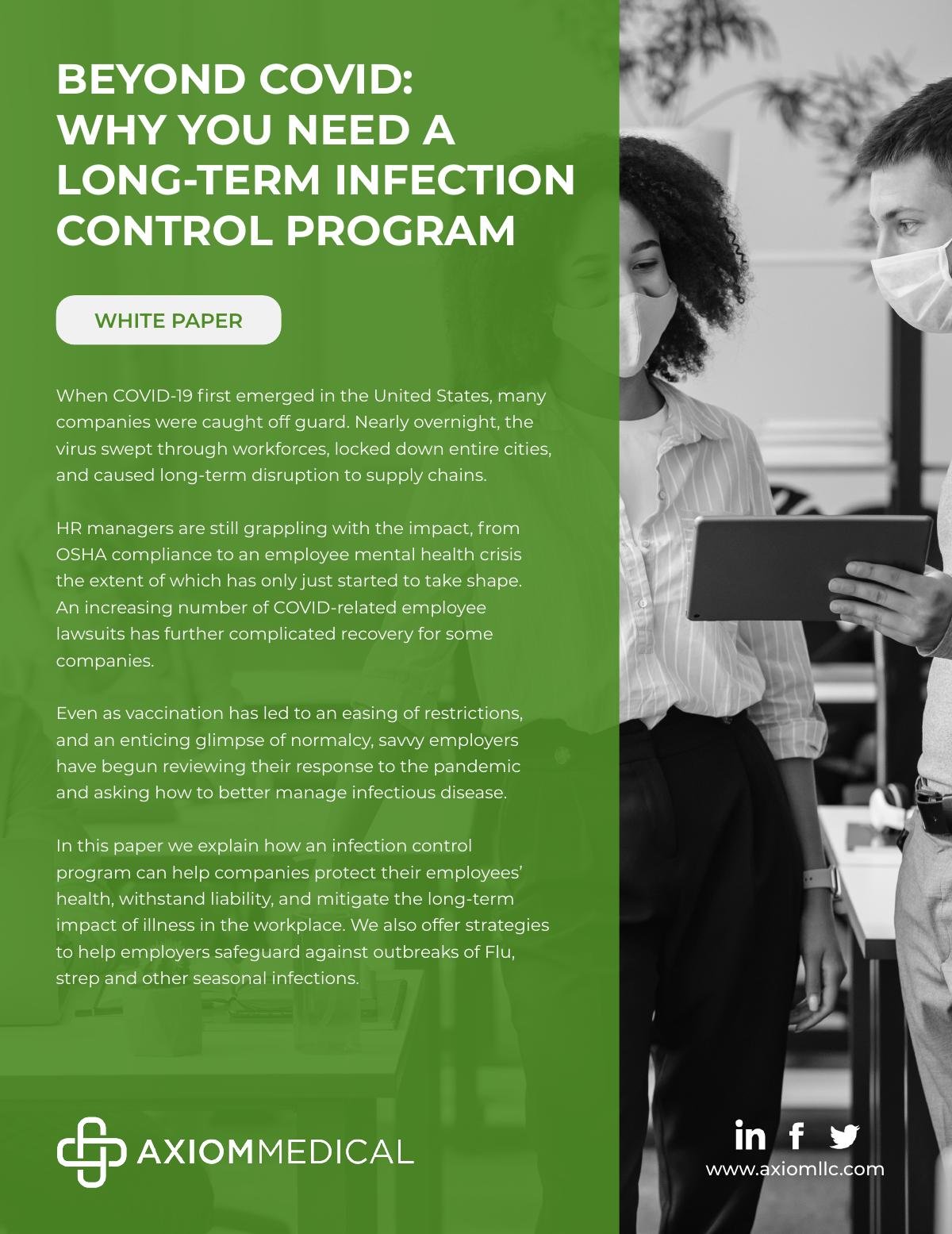 Beyond COVID: Why You Need a Long Term Infection Control Program