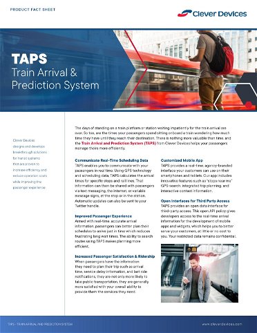 TAPS (Train Arrival Prediction System)