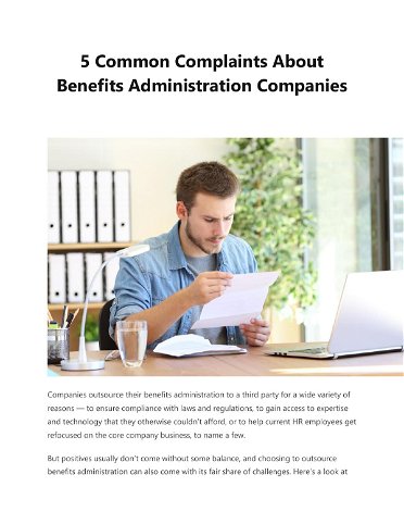 5 Common Complaints About Benefits Administration Companies