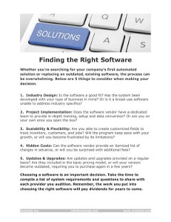 Finding the Right Software: 5 things to Consider