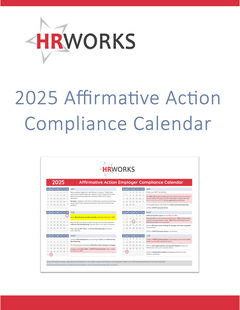 2025 Compliance Calendar for Affirmative Action Employers