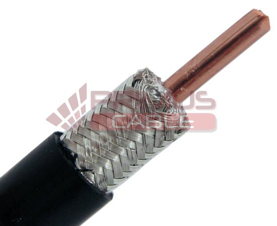 MIG-600 Low Loss Communications Coax Cable, Solid BCCAI Conductor, Bonded AL/Foil + 95% TC Braiding