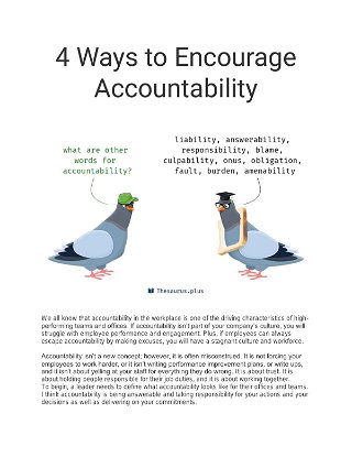 4 Ways to Encourage Accountability
