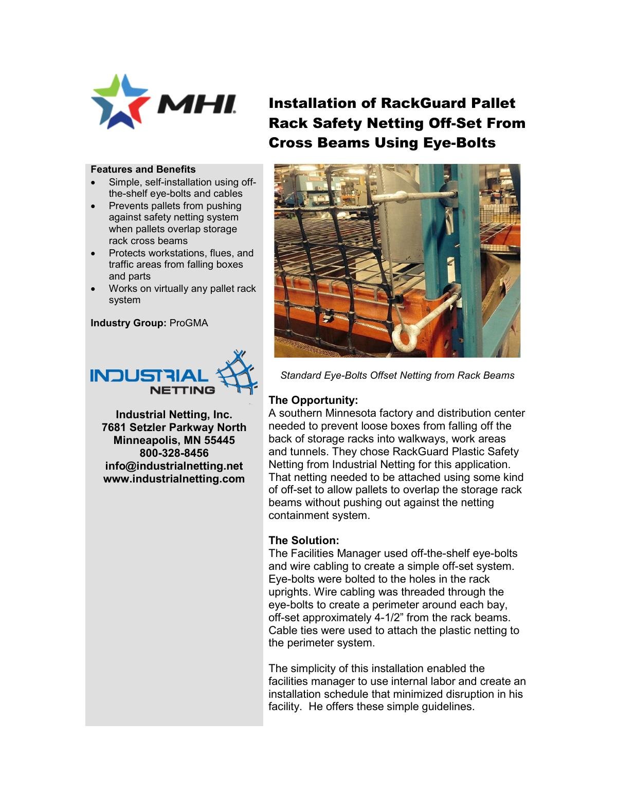 Pallet Rack Safety Netting Installation