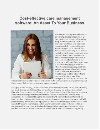 Cost-effective care management software: An Asset To Your Business