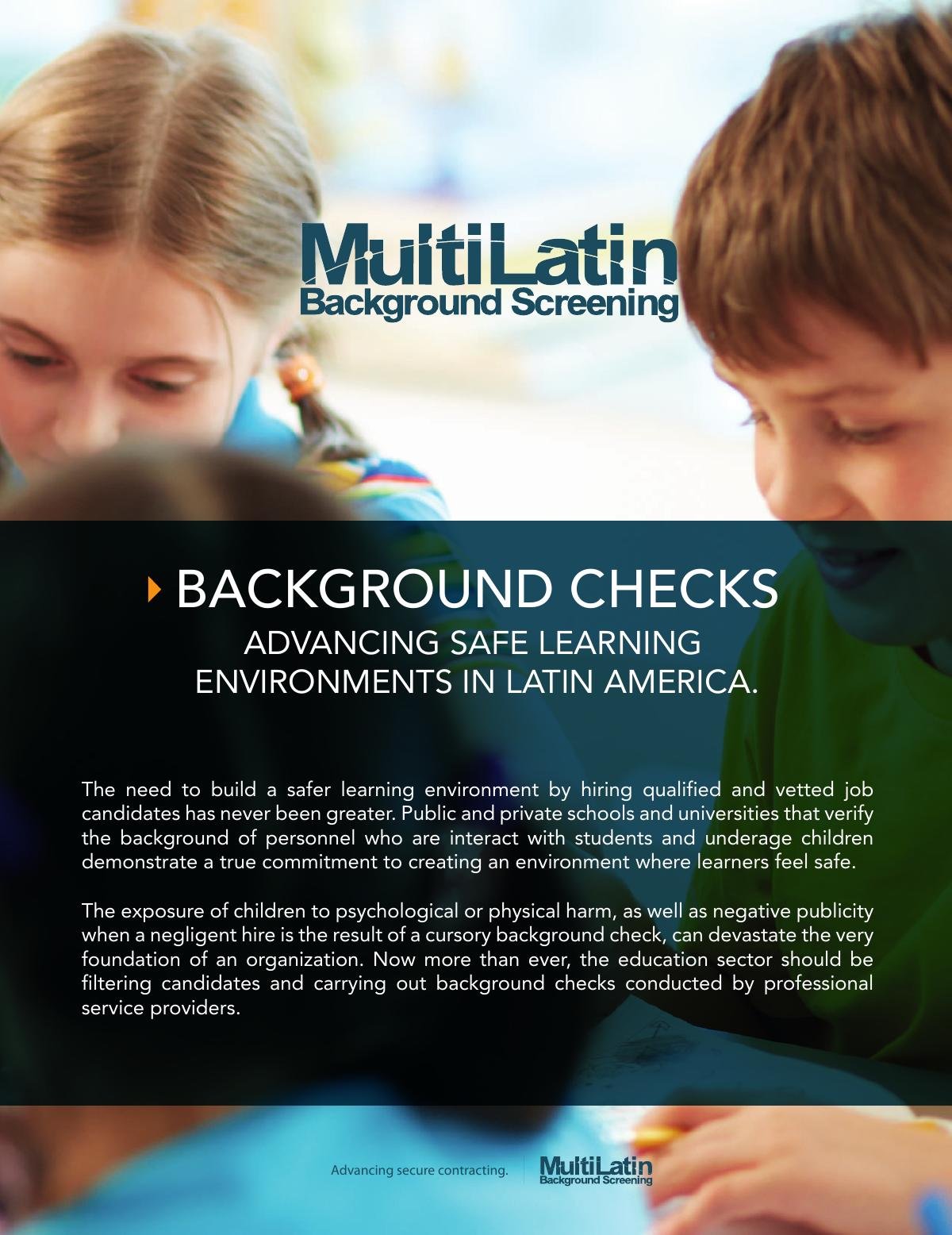 Background Checks. Advancing safe learning environments in Latin America