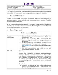 Multi-Year Accessibility Plan