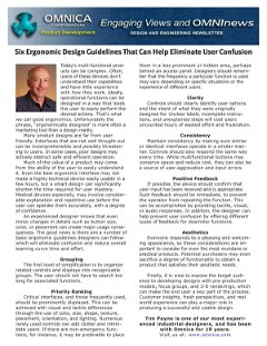 Six Ergonomic Guidelines that can Help Eliminate User Confusion.