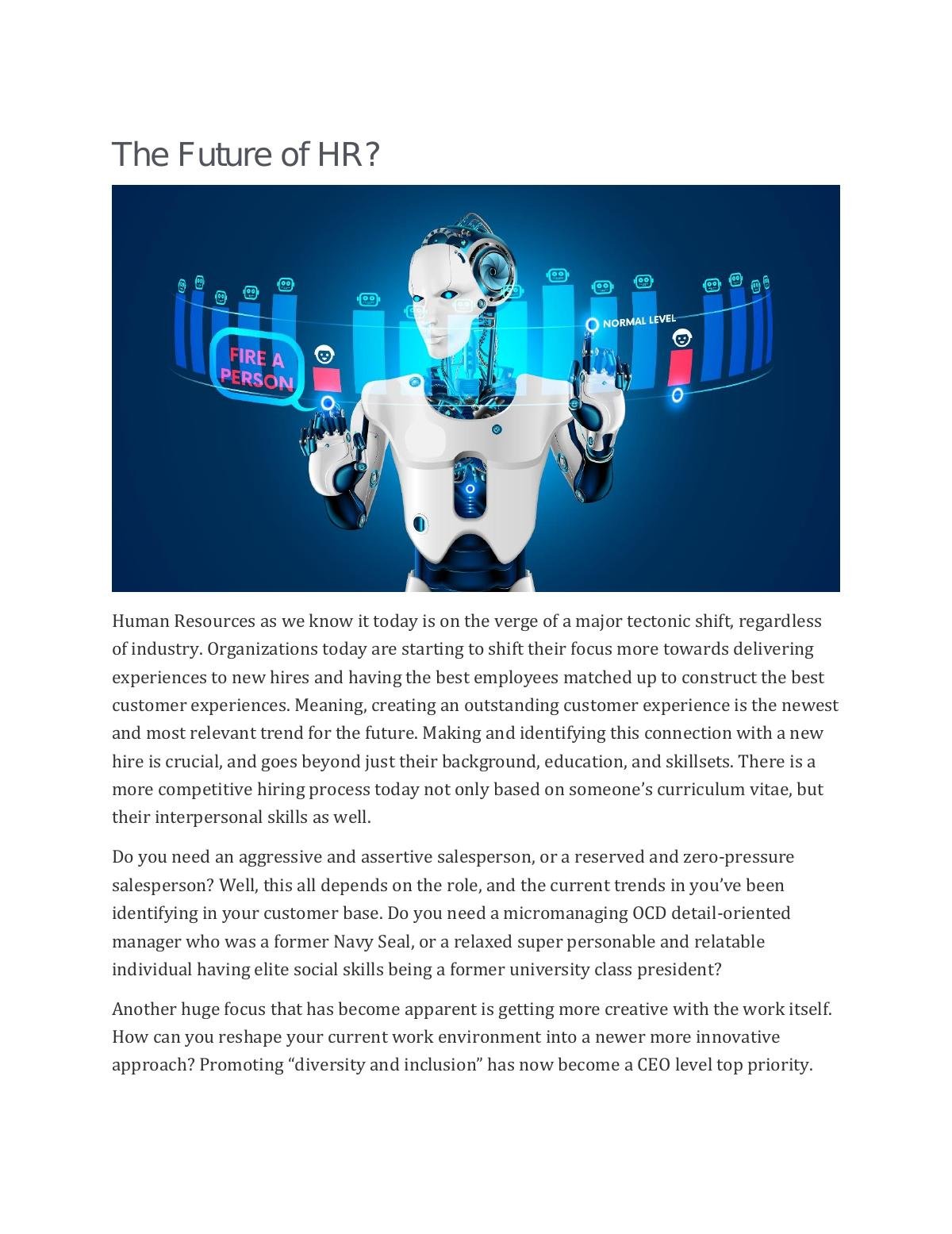 The Future of HR?