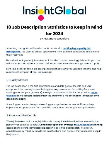 10 Job Description Statistics to Keep in Mind for 2024