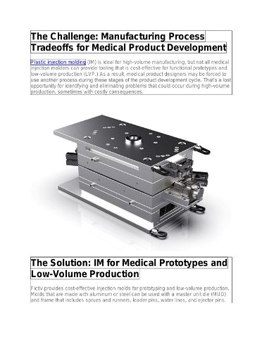 The Challenge: Manufacturing Process Tradeoffs for Medical Product Development