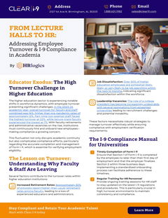From Lecture Halls to HR: Addressing Employee Turnover and I-9 Compliance in Academia