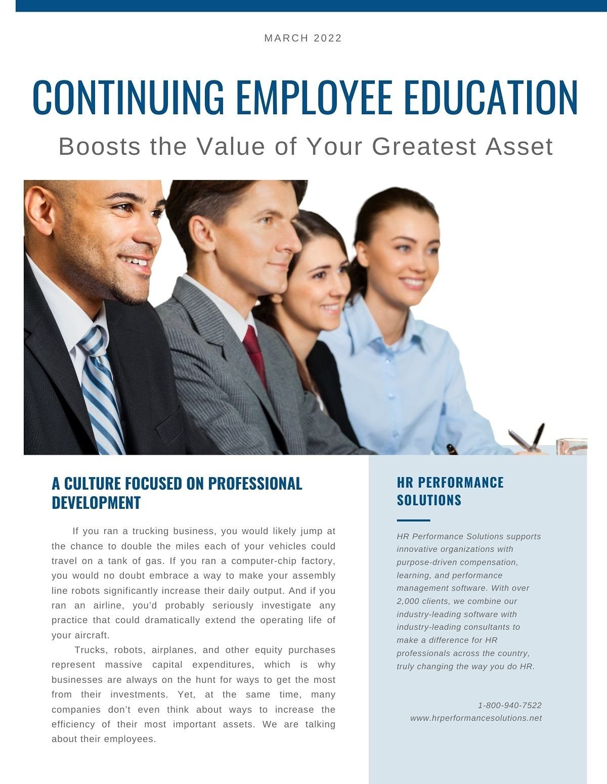 Continuing Employee Education, Boosts the Value of Your Greatest Asset