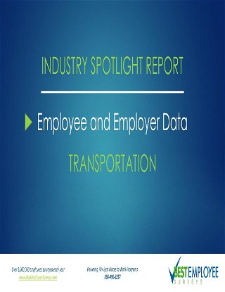 2019 Employee Engagement and Satisfaction Report: Transportation