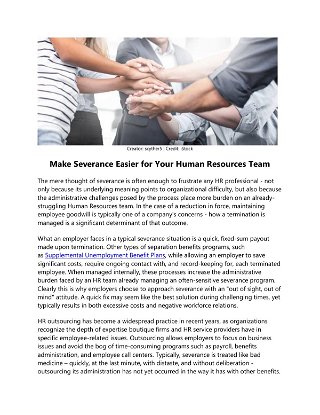 Make Severance Easier for Your Human Resources Team